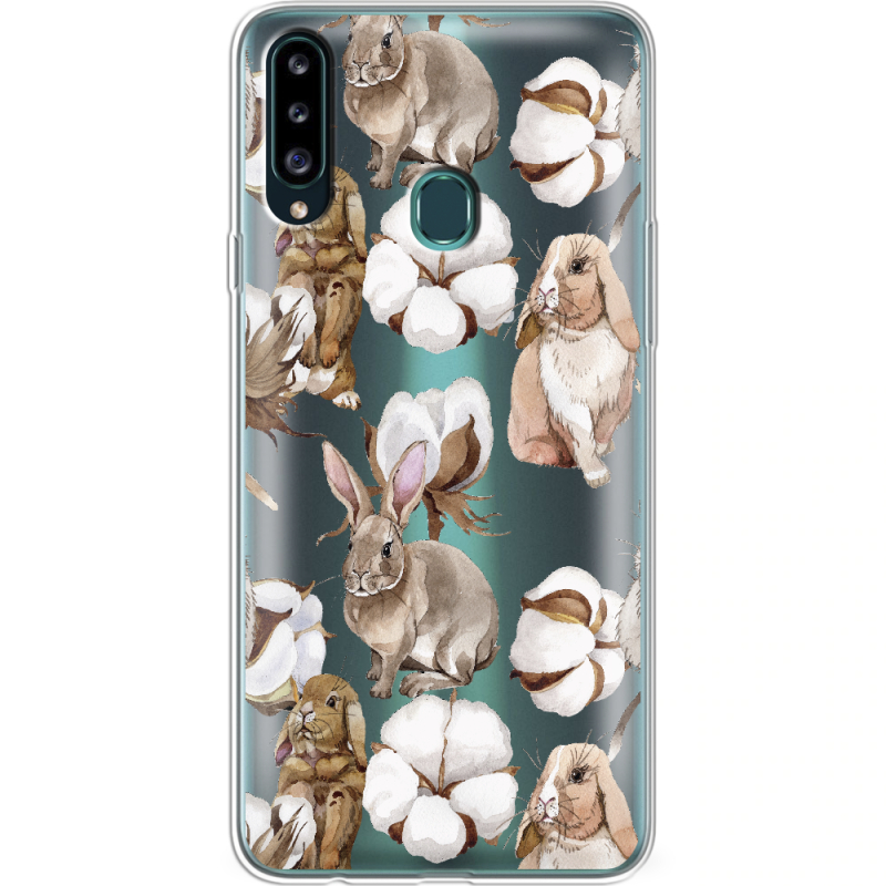 Прозрачный чехол Uprint Samsung A207 Galaxy A20s Cotton and Rabbits