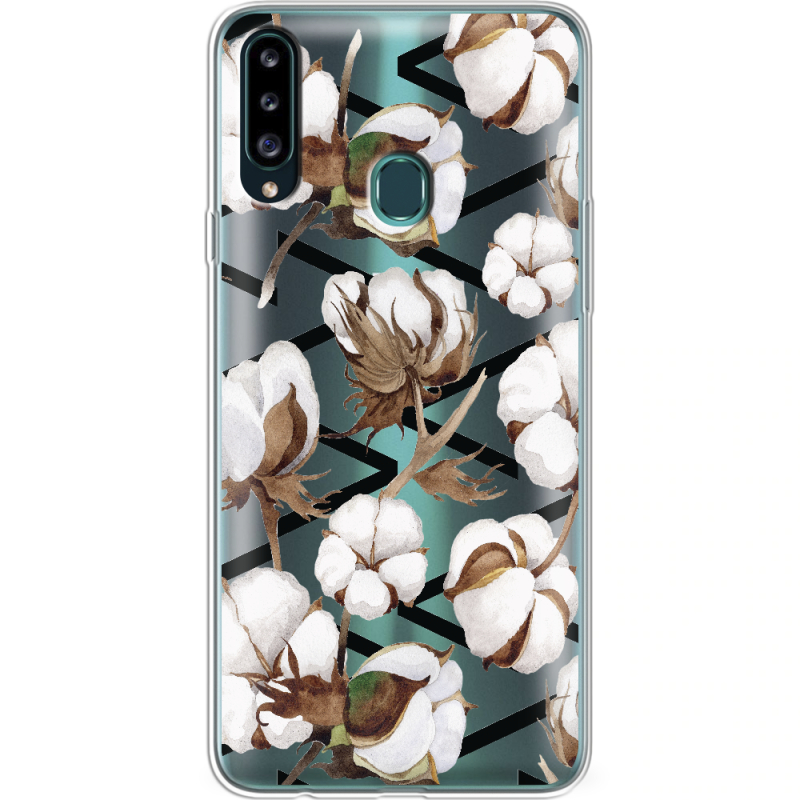 Прозрачный чехол Uprint Samsung A207 Galaxy A20s Cotton flowers