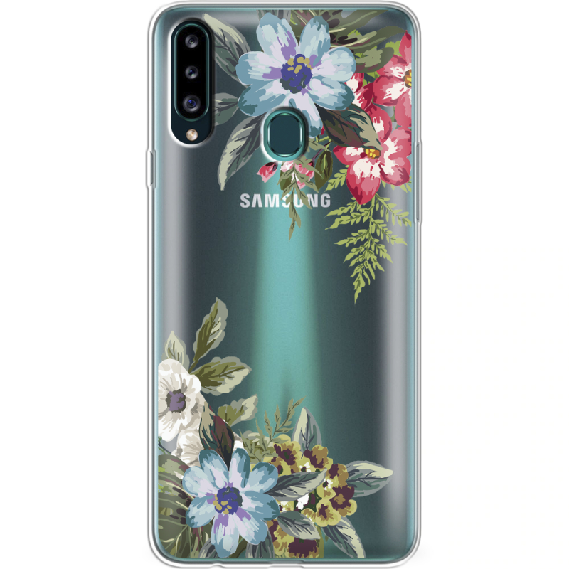 Прозрачный чехол Uprint Samsung A207 Galaxy A20s Floral