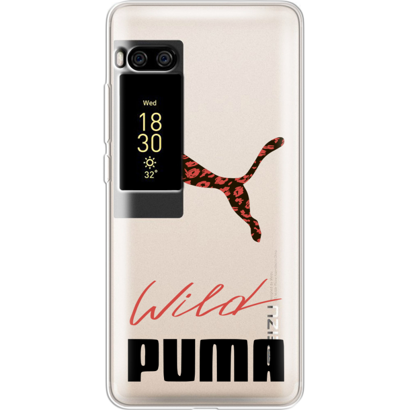 Прозрачный чехол Uprint Meizu Pro 7 Plus Wild Cat