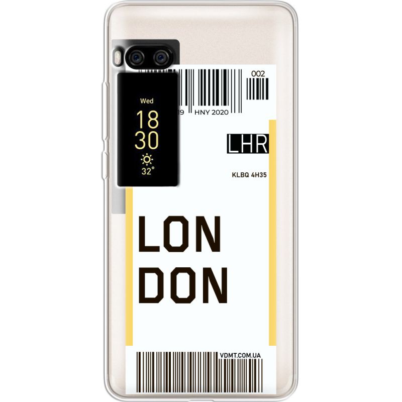 Прозрачный чехол Uprint Meizu Pro 7 Plus Ticket London