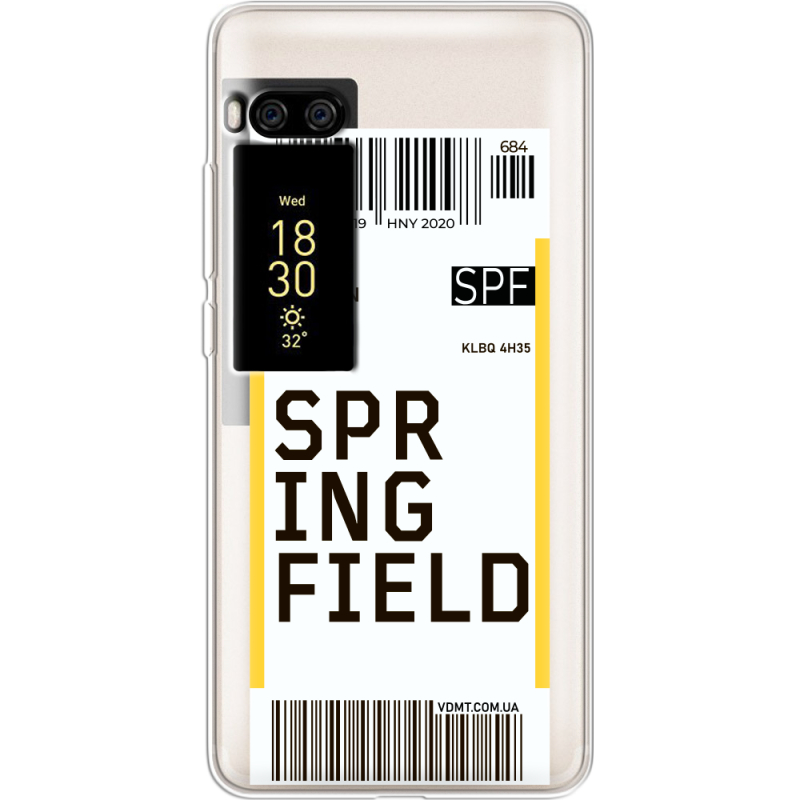 Прозрачный чехол Uprint Meizu Pro 7 Plus Ticket Springfield