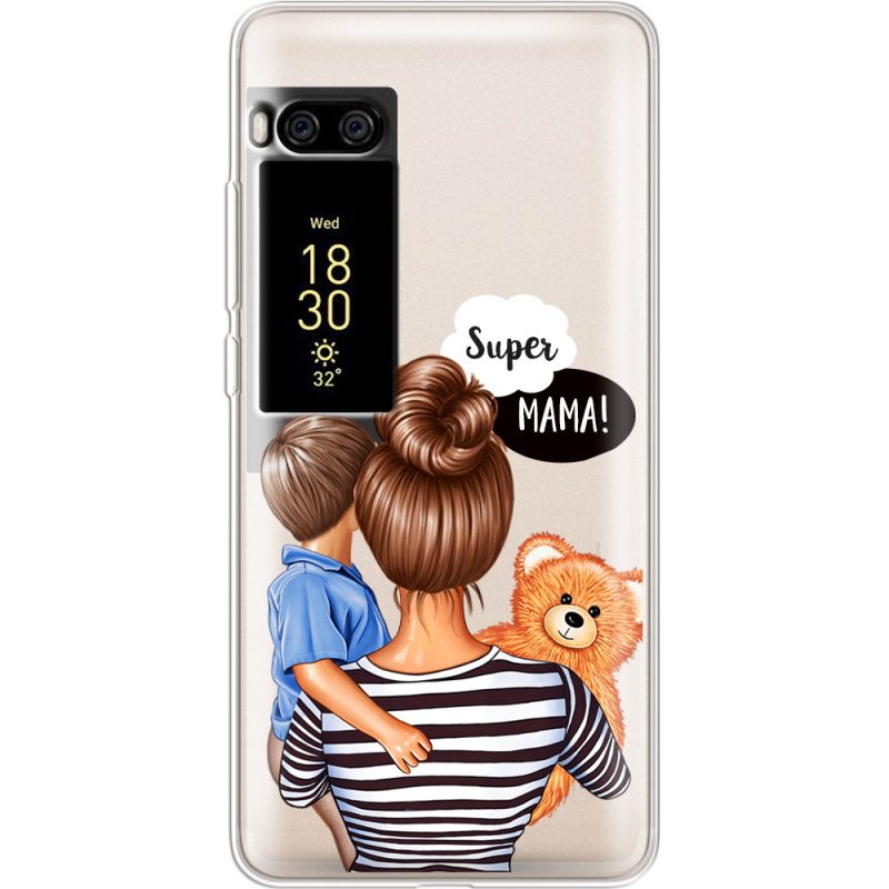 Прозрачный чехол Uprint Meizu Pro 7 Plus Super Mama and Son