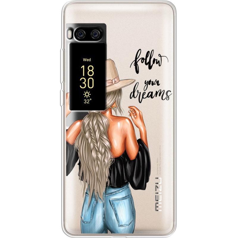 Прозрачный чехол Uprint Meizu Pro 7 Plus Follow Your Dreams