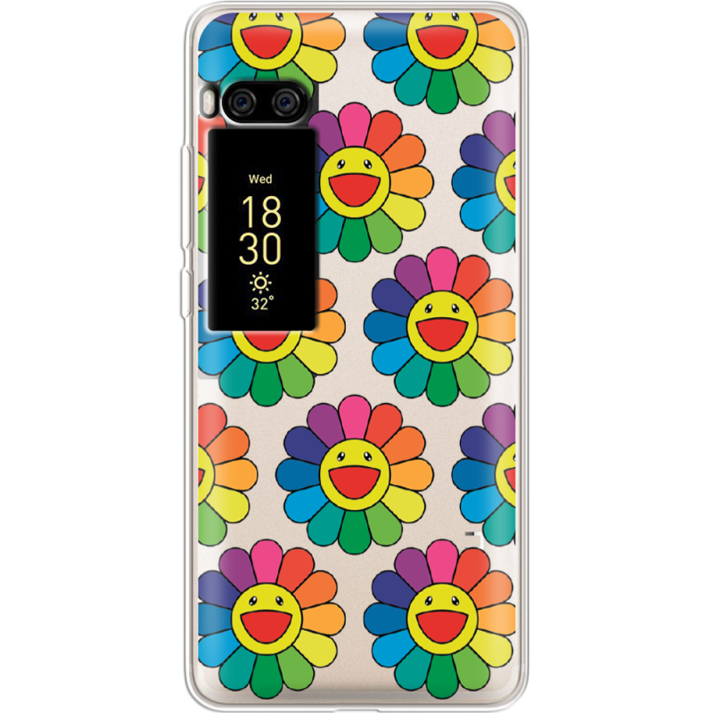 Прозрачный чехол Uprint Meizu Pro 7 Plus Hippie Flowers