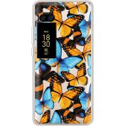 Прозрачный чехол Uprint Meizu Pro 7 Plus Butterfly Morpho