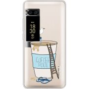 Прозрачный чехол Uprint Meizu Pro 7 Plus Segull in Cofee Pool