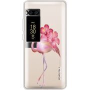 Прозрачный чехол Uprint Meizu Pro 7 Plus Floral Flamingo