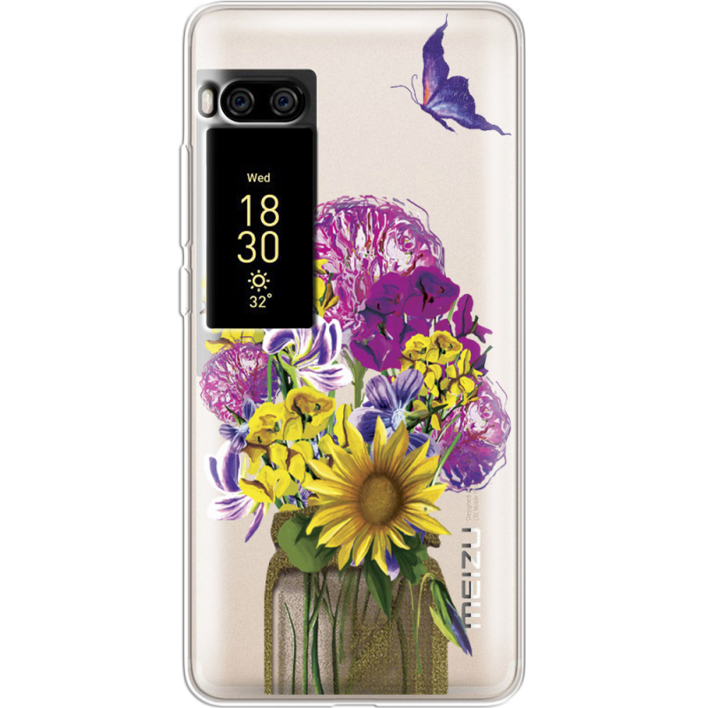 Прозрачный чехол Uprint Meizu Pro 7 Plus My Bouquet