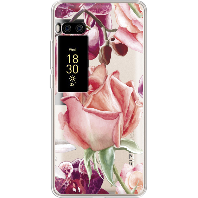 Прозрачный чехол Uprint Meizu Pro 7 Plus Rose