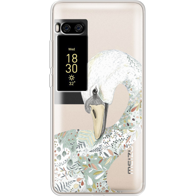 Прозрачный чехол Uprint Meizu Pro 7 Plus Swan