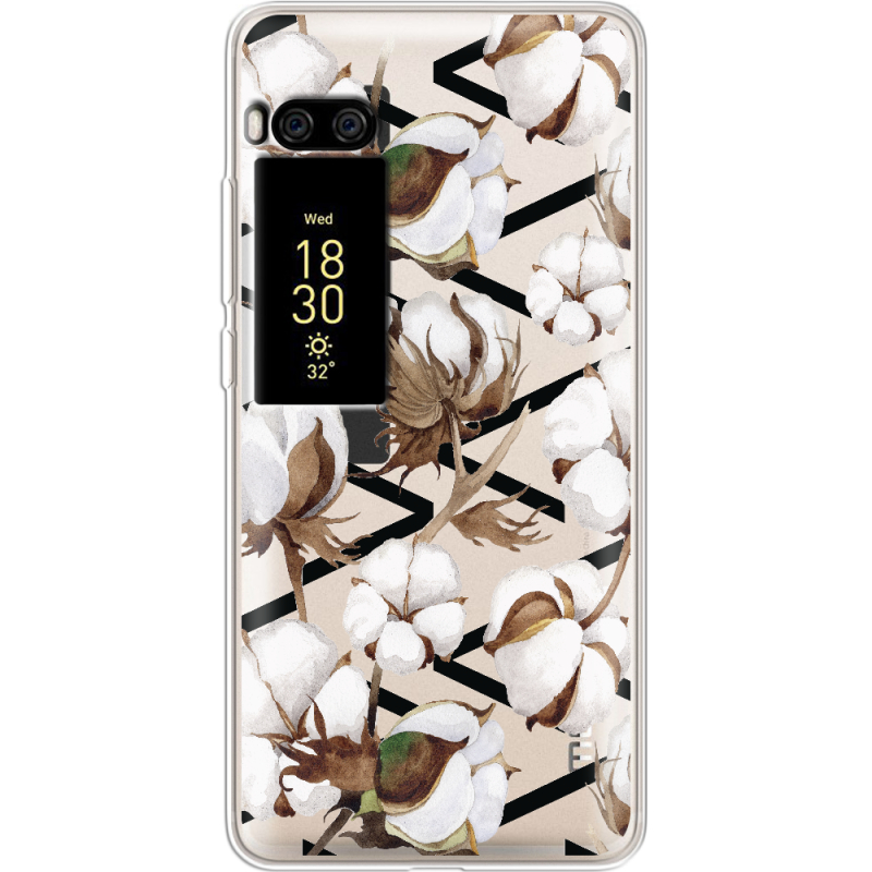 Прозрачный чехол Uprint Meizu Pro 7 Plus Cotton flowers