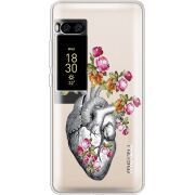 Чехол со стразами Meizu Pro 7 Plus Heart