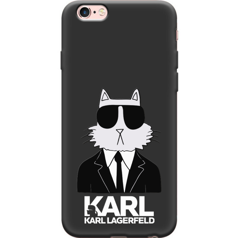 Черный чехол Uprint Apple iPhone 6 / 6s Cat in Black