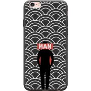 Черный чехол Uprint Apple iPhone 6 / 6s Man Pattern