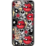 Черный чехол Uprint Apple iPhone 6 / 6s Rock Graffiti