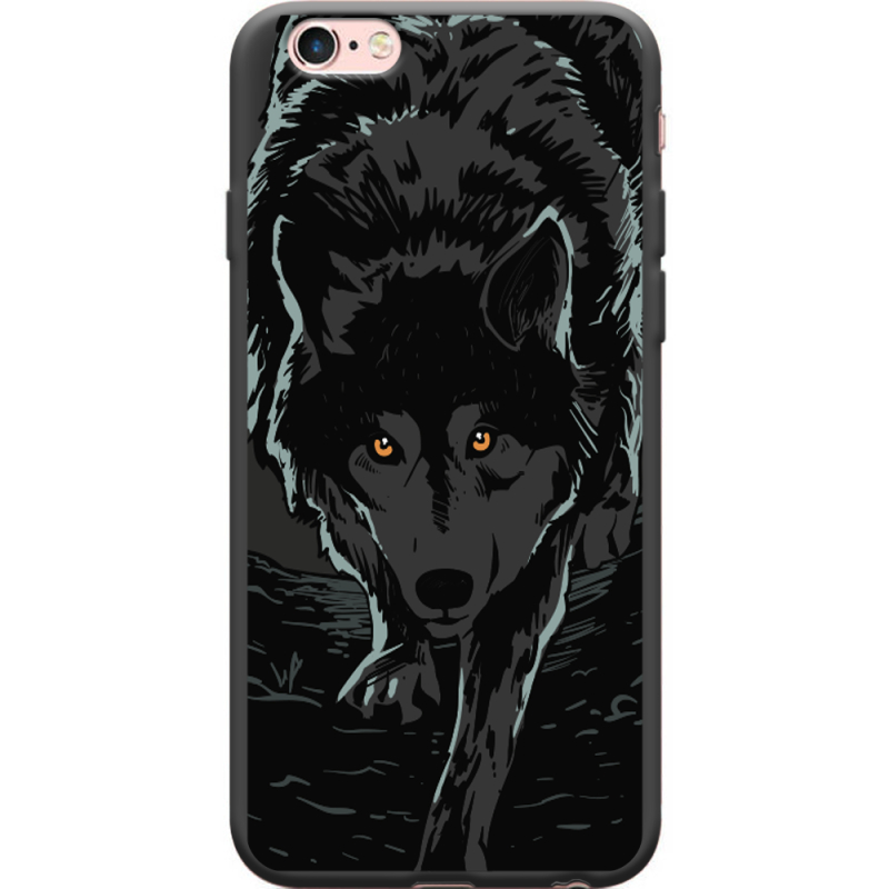 Черный чехол Uprint Apple iPhone 6 / 6s Wolf