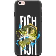 Черный чехол Uprint Apple iPhone 6 / 6s Fish