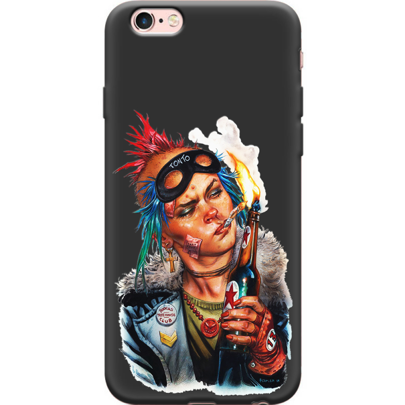 Черный чехол Uprint Apple iPhone 6 / 6s Tanker Girl