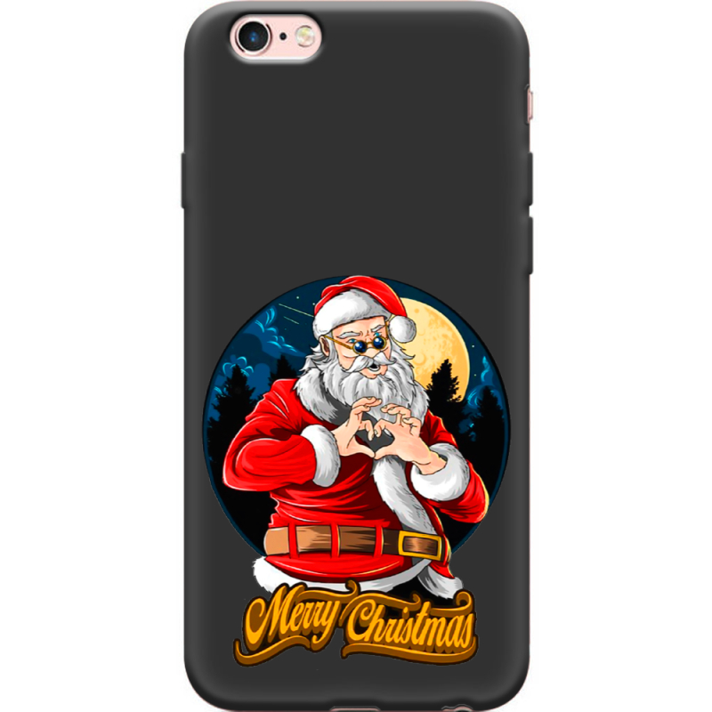Черный чехол Uprint Apple iPhone 6 / 6s Cool Santa