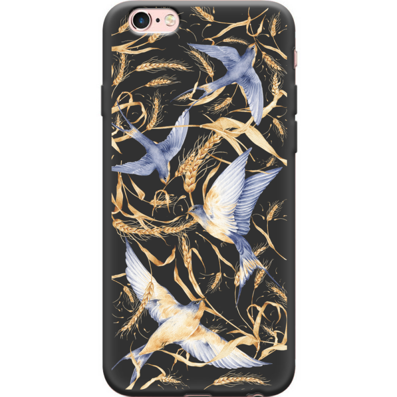 Черный чехол Uprint Apple iPhone 6 / 6s Ластівки