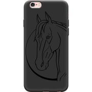 Черный чехол Uprint Apple iPhone 6 / 6s Horse