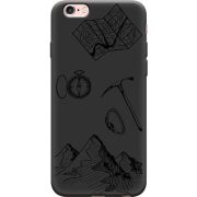 Черный чехол Uprint Apple iPhone 6 / 6s Mountains