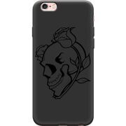 Черный чехол Uprint Apple iPhone 6 / 6s Skull and Roses