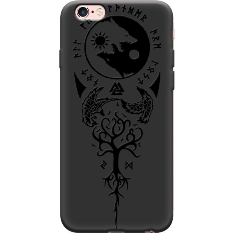 Черный чехол Uprint Apple iPhone 6 / 6s Hugin and Munin