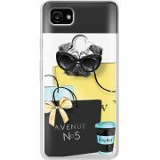 Прозрачный чехол Uprint Google Pixel 2 XL Fashion Pug