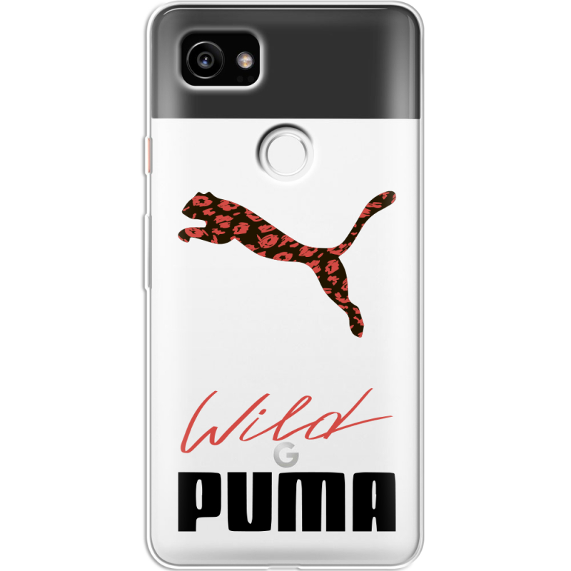 Прозрачный чехол Uprint Google Pixel 2 XL Wild Cat