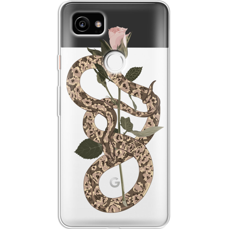 Прозрачный чехол Uprint Google Pixel 2 XL Glamor Snake