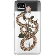 Прозрачный чехол Uprint Google Pixel 2 XL Glamor Snake