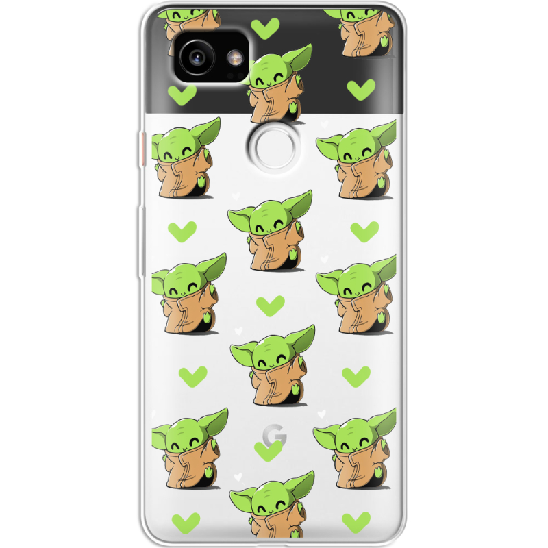 Прозрачный чехол Uprint Google Pixel 2 XL Pattern Baby Yoda