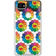 Прозрачный чехол Uprint Google Pixel 2 XL Hippie Flowers