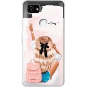 Прозрачный чехол Uprint Google Pixel 2 XL Travel Girl