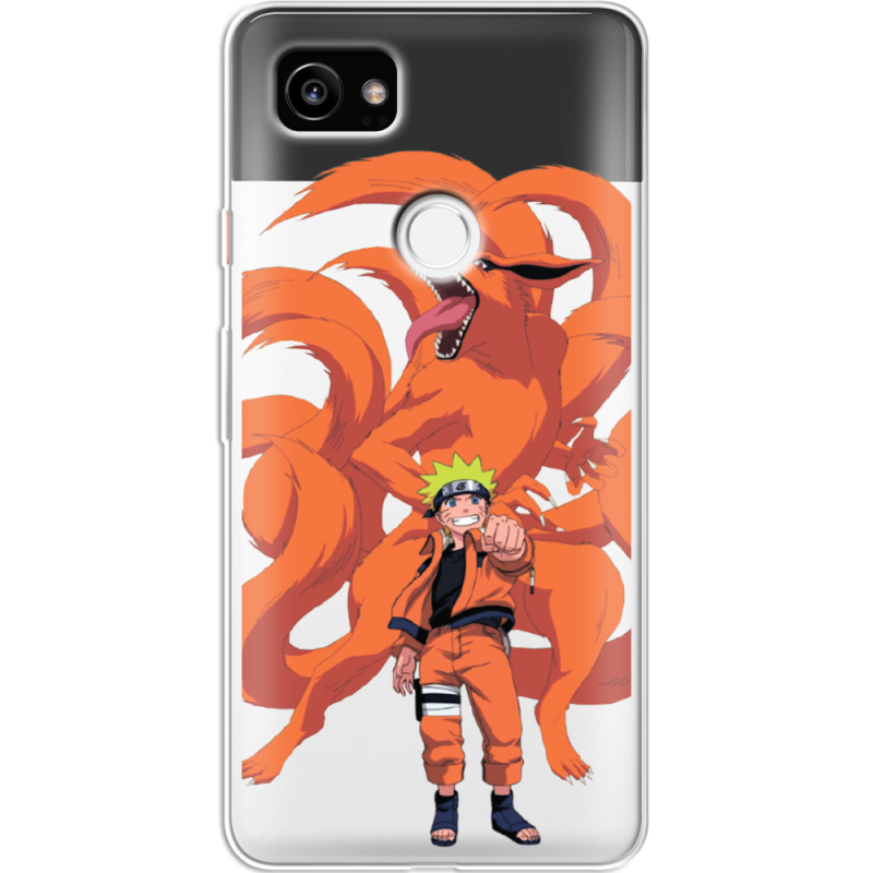 Прозрачный чехол Uprint Google Pixel 2 XL Naruto and Kurama