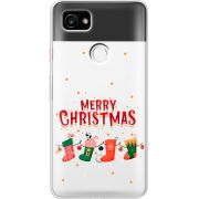 Прозрачный чехол Uprint Google Pixel 2 XL Merry Christmas