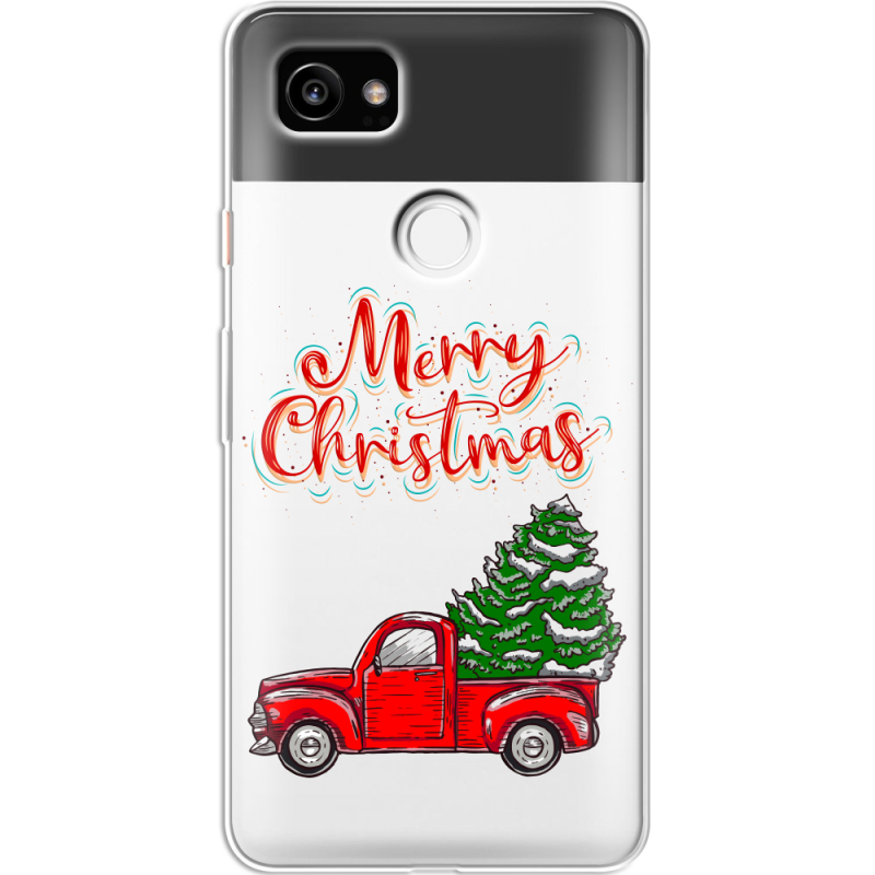 Прозрачный чехол Uprint Google Pixel 2 XL Holiday Car