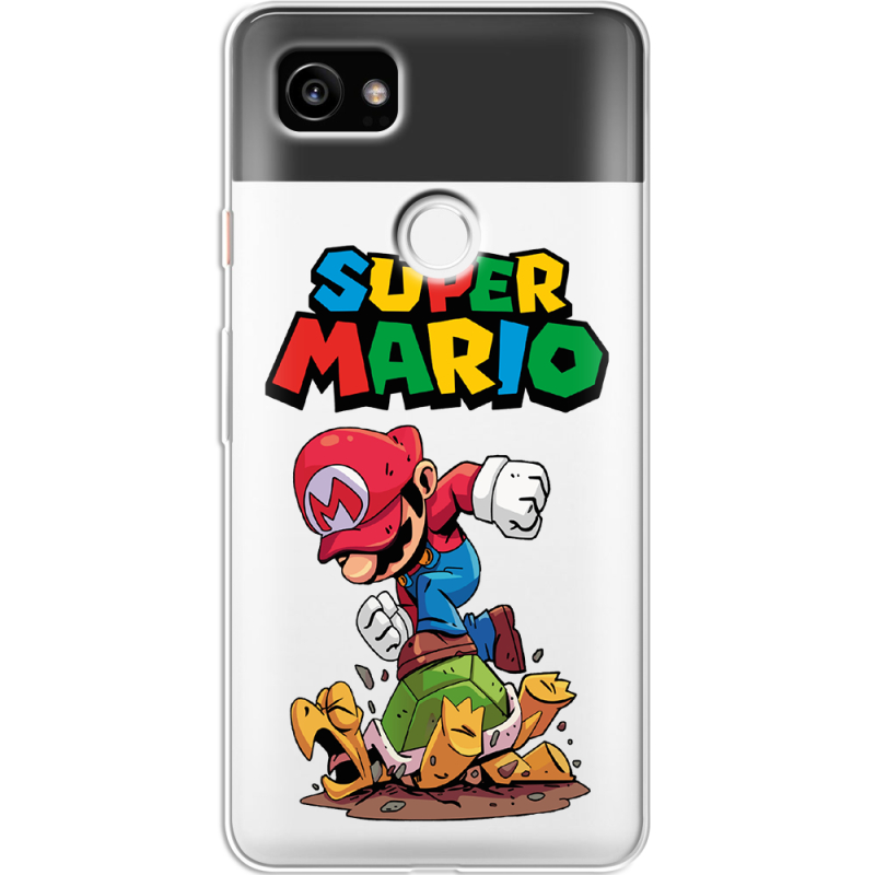 Прозрачный чехол Uprint Google Pixel 2 XL Super Mario