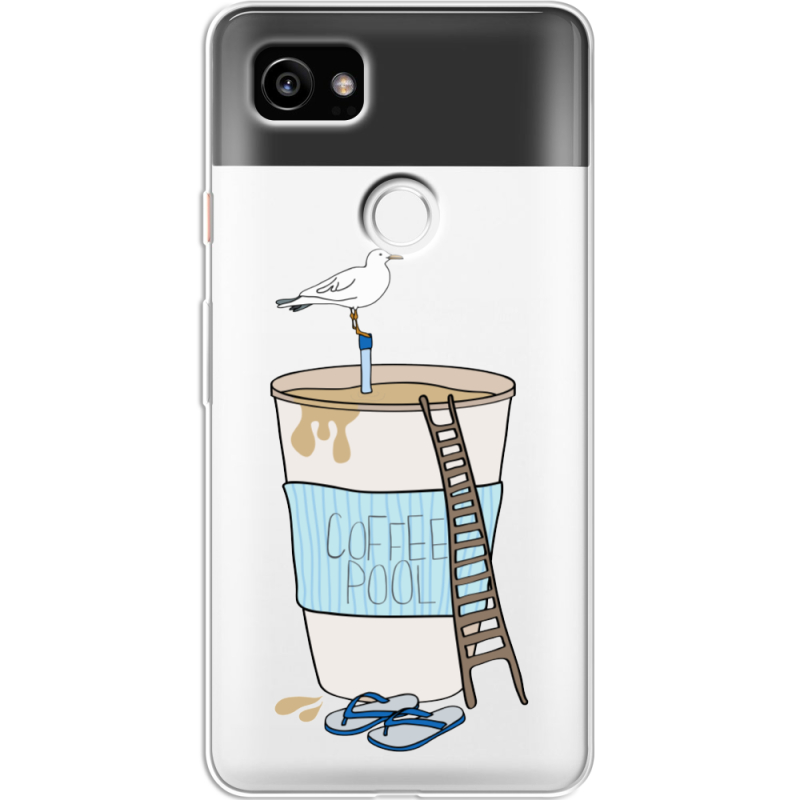 Прозрачный чехол Uprint Google Pixel 2 XL Segull in Cofee Pool