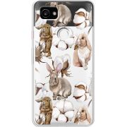 Прозрачный чехол Uprint Google Pixel 2 XL Cotton and Rabbits