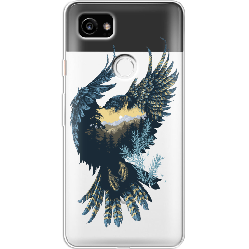 Прозрачный чехол Uprint Google Pixel 2 XL Eagle