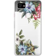 Прозрачный чехол Uprint Google Pixel 2 XL Floral