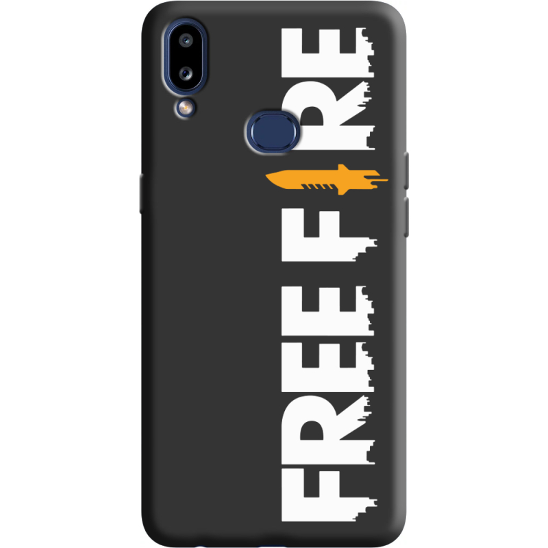 Черный чехол Uprint Samsung A107 Galaxy A10s Free Fire White Logo