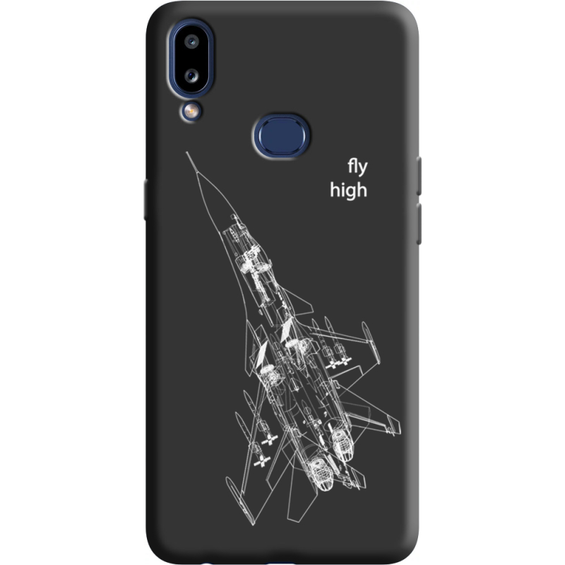 Черный чехол Uprint Samsung A107 Galaxy A10s Військовий літак