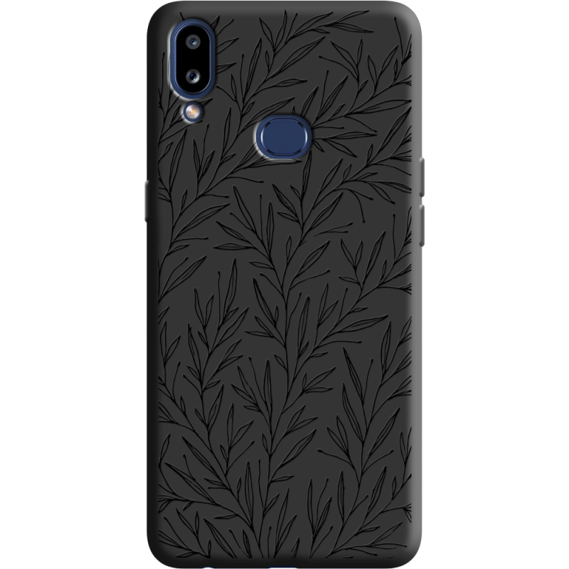 Черный чехол Uprint Samsung A107 Galaxy A10s Leaves