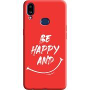 Красный чехол BoxFace Samsung A107 Galaxy A10s be happy and