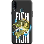 Черный чехол Uprint Samsung A207 Galaxy A20s Fish