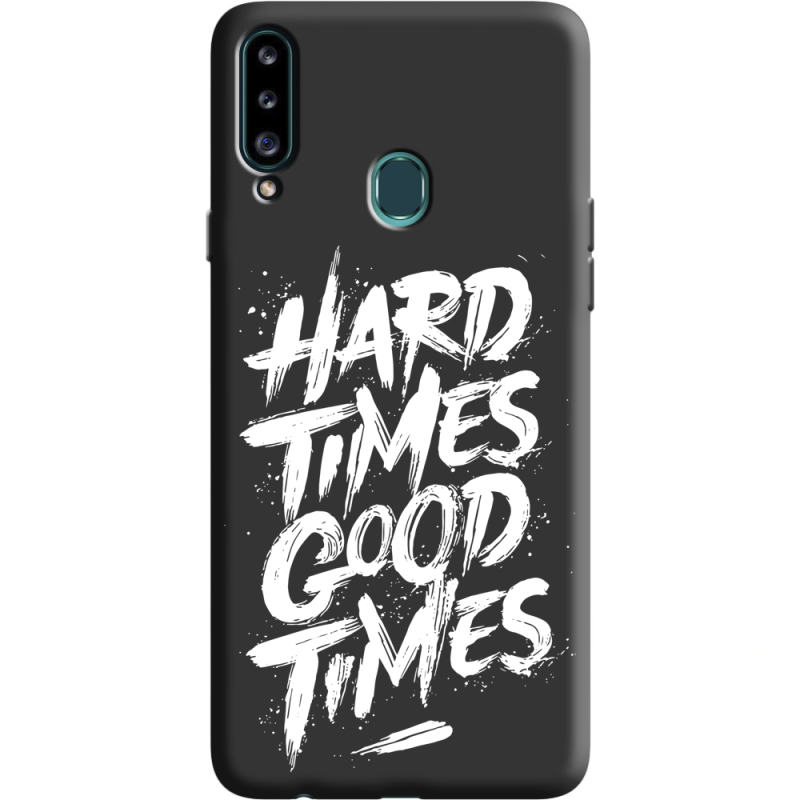 Черный чехол Uprint Samsung A207 Galaxy A20s Hard Times Good Times